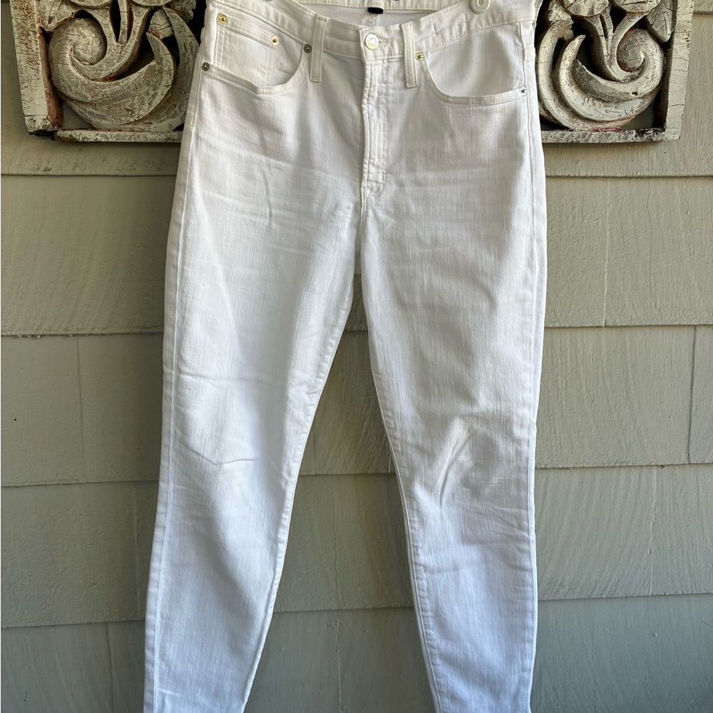 J. Crew White Denim Toothpick Jeans 30